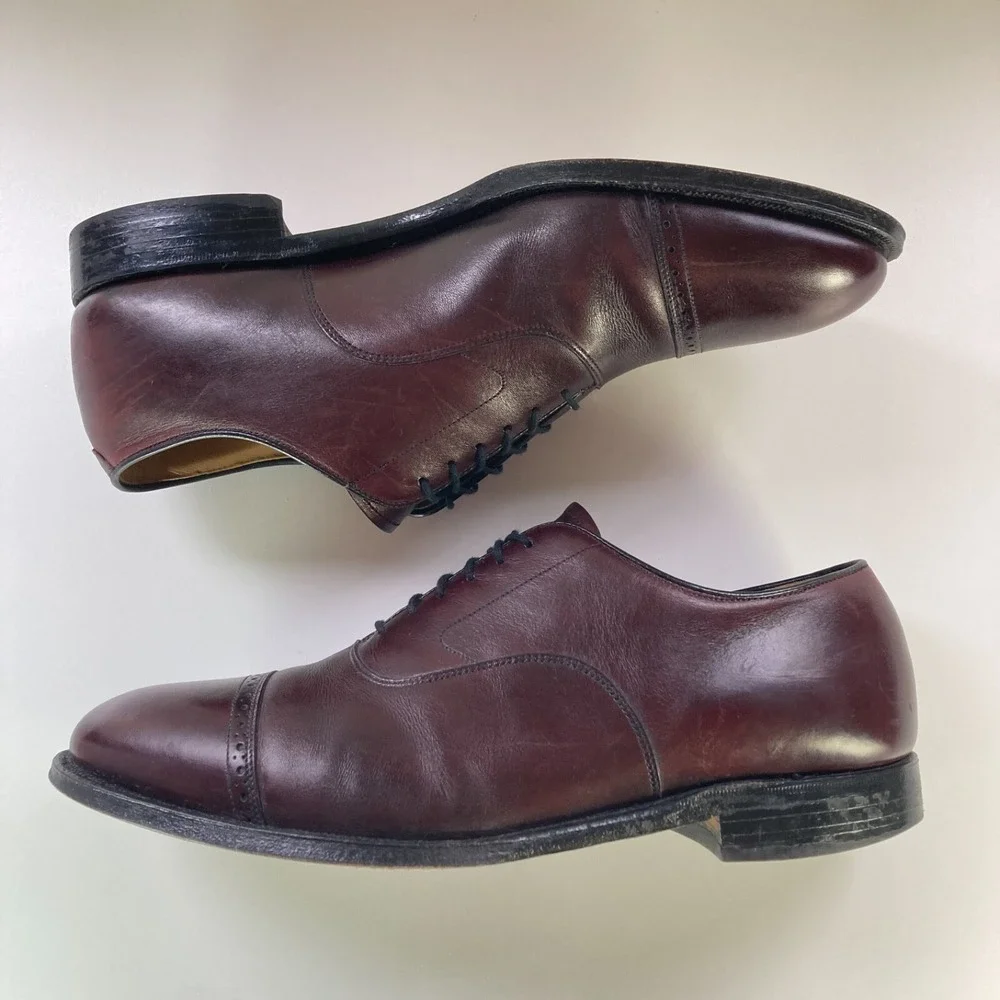 Johnston Murphy Aldrich II Oxblood Cap Toe Goodyear Oxford Shoe Mens 11 90063